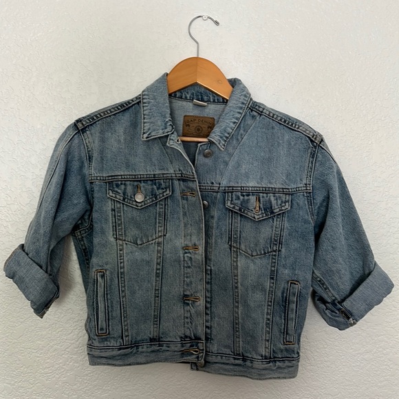 Gap Denim Cropped Jean Jacket - Picture 1 of 4
